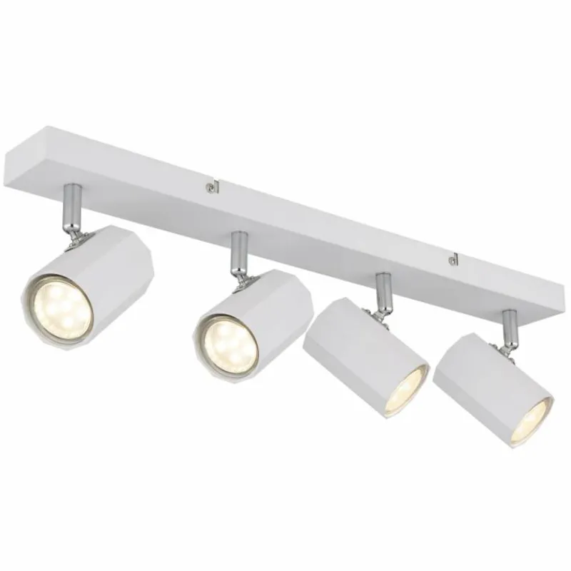 Luminaires Globo Lighting James Plafonnier, Spot de plafond, Applique murale, Spot mural Blanc, 4 lumières* Spots Et Projecteurs