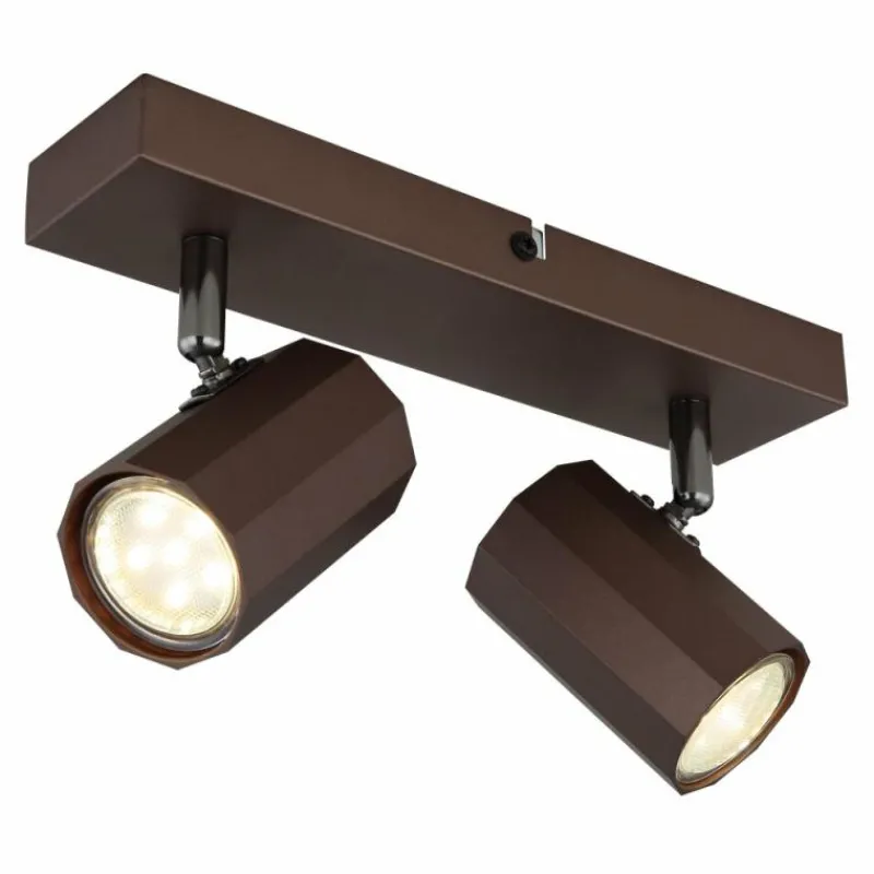 Luminaires Globo Lighting James Plafonnier, Spot de plafond, Applique murale, Spot mural Bronze, 2 lumières* Spots Et Projecteurs