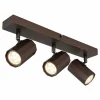 Luminaires Globo Lighting James Plafonnier, Spot de plafond, Applique murale, Spot mural Bronze, 3 lumières* Spots Et Projecteurs