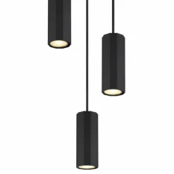 Luminaires Globo Lighting James Suspension Noir, 3 lumières* Suspensions