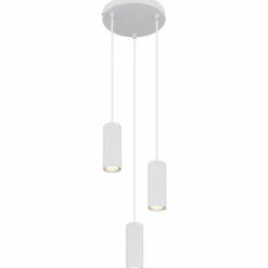 Luminaires Globo Lighting James Suspension Blanc, 3 lumières* Suspensions