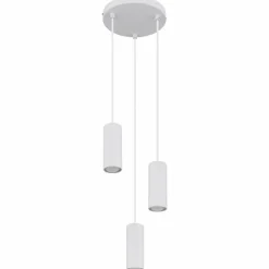 Luminaires Globo Lighting James Suspension Blanc, 3 lumières* Suspensions