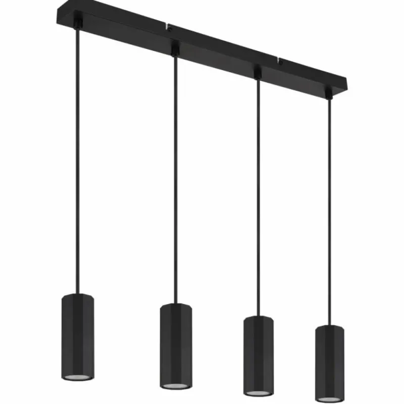 Luminaires Globo Lighting James Suspension Noir, 4 lumières* Suspensions