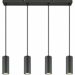 Luminaires Globo Lighting James Suspension Gris, 4 lumières* Suspensions