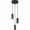 Luminaires Globo Lighting James Suspension Bronze, 3 lumières* Suspensions