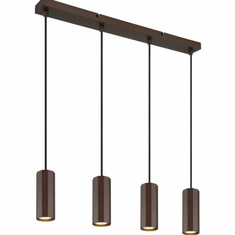 Luminaires Globo Lighting James Suspension Bronze, 4 lumières* Suspensions