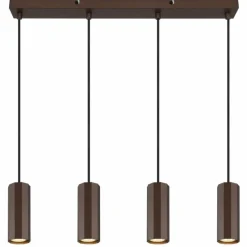 Luminaires Globo Lighting James Suspension Bronze, 4 lumières* Suspensions