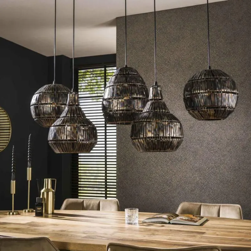 hofstein Jamprestes Suspension Brun, Noir, 5 lumières* Suspensions