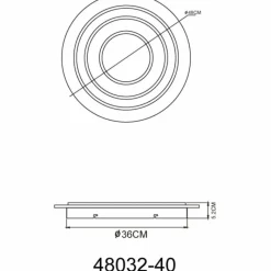 Luminaires Globo Lighting Jayden Plafonnier LED Anthracite, 1 lumière* Éclairage Led
