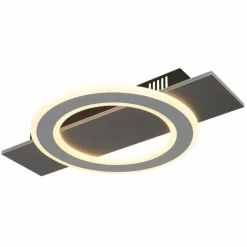 Luminaires Globo Lighting Jayden Plafonnier LED Anthracite, 1 lumière* Éclairage Led