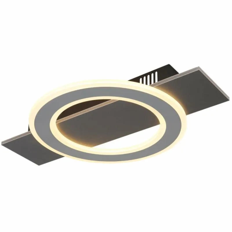 Luminaires Globo Lighting Jayden Plafonnier LED Anthracite, 1 lumière* Éclairage Led