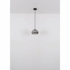 Suspension Verre Fumé-Luminaires Globo Lighting Jella Suspension Noir, 1 lumière