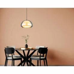 Suspension Verre Fumé-Luminaires Globo Lighting Jella Suspension Noir, 1 lumière