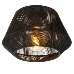 Lampes En Tissu-Luminaires Lucide JESSICA Plafonnier Noir, 1 lumière