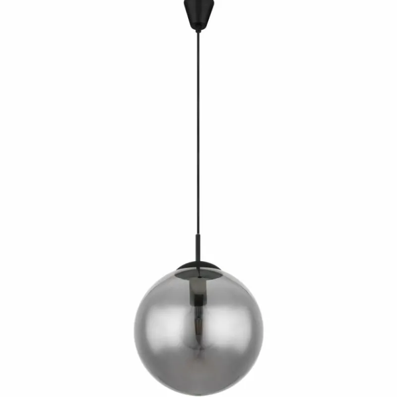 Suspension Verre Fumé-Luminaires Globo Lighting JOEL Suspension Noir, 1 lumière