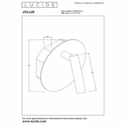 Luminaires Lucide JOLIJN Applique murale LED Blanc, 1 lumière* Éclairage Led
