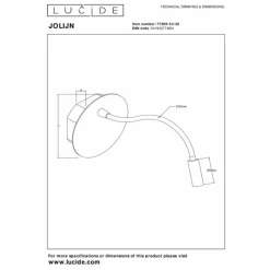 Luminaires Lucide JOLIJN Applique murale LED Noir, 1 lumière* Éclairage Led