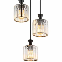 Luminaires Globo Lighting Jordana Suspension Noir, 3 lumières* Suspensions
