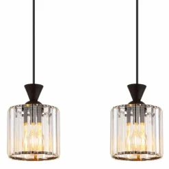 Luminaires Globo Lighting Jordana Suspension Noir, 4 lumières* Suspensions