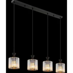 Luminaires Globo Lighting Jordana Suspension Noir, 4 lumières* Suspensions