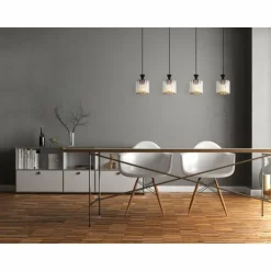 Luminaires Globo Lighting Jordana Suspension Noir, 4 lumières* Suspensions