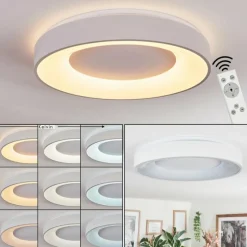 hofstein Joren Plafonnier, Panel LED Blanc, 1 lumière, Télécommandes