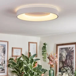 hofstein Joren Plafonnier, Panel LED Blanc, 1 lumière, Télécommandes