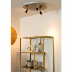 Luminaires Lucide JUBEL Plafonnier LED Laiton, 3 lumières* Éclairage Led