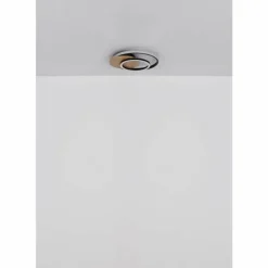 Lampes En Bois-Luminaires Globo Lighting Julio Plafonnier LED Bois foncé, Écru, 1 lumière