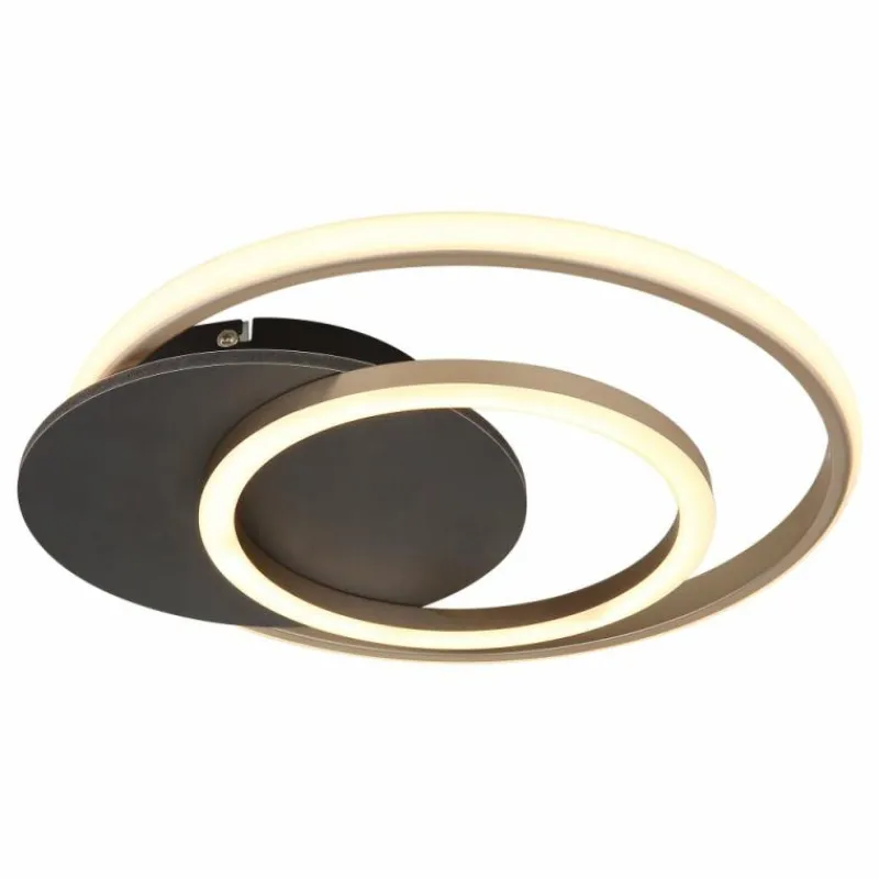 Lampes En Bois-Luminaires Globo Lighting Julio Plafonnier LED Gris, 1 lumière