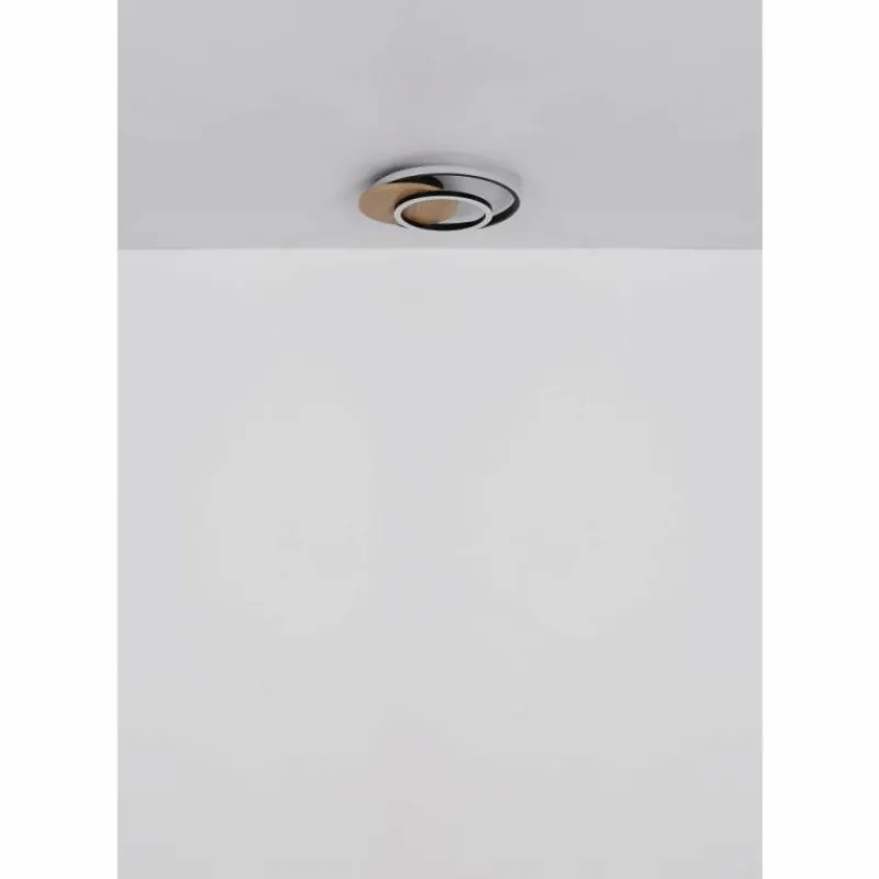 Lampes En Bois-Luminaires Globo Lighting Julio Plafonnier LED Gris, 1 lumière