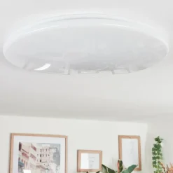 hofstein Junor Plafonnier LED Blanc, 1 lumière, Télécommandes