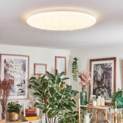 hofstein Junor Plafonnier LED Blanc, 1 lumière, Télécommandes