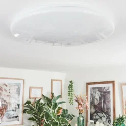 hofstein Junor Plafonnier LED Blanc, 1 lumière, Télécommandes