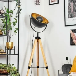 Lampes Dorées-hofstein Jupiter Lampadaire Écru, Noir, 1 lumière