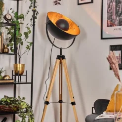 Lampes Dorées-hofstein Jupiter Lampadaire Écru, Noir, 1 lumière