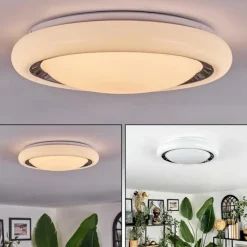 hofstein Kaas Plafonnier LED Noir, Blanc, 1 lumière