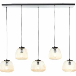 Luminaires Brilliant Kaizen Suspension Noir, 5 lumières