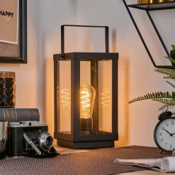 hofstein Karan Lampe à poser Noir, 1 lumière