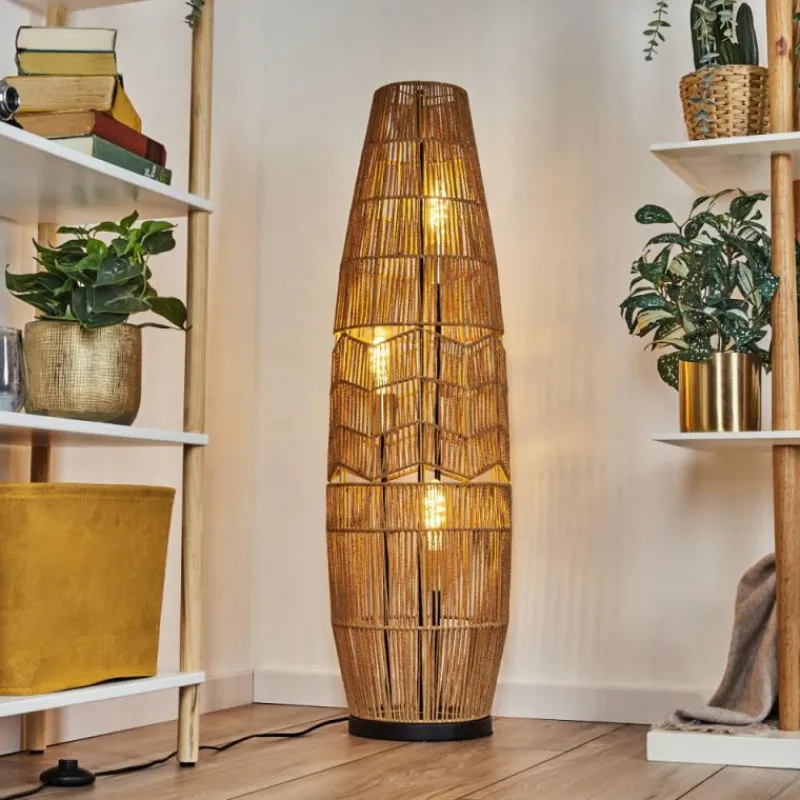 Lampes Dorées-hofstein Karby Lampadaire Noir, 3 lumières