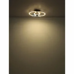 Luminaires Globo Lighting Karen Ventilateur de plafond lumineux LED Écru, Noir, 1 lumière, Télécommandes