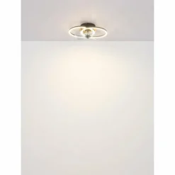 Luminaires Globo Lighting Karen Ventilateur de plafond lumineux LED Écru, Noir, 1 lumière, Télécommandes