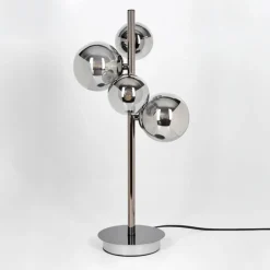 Suspension Verre Fumé-hofstein Kasem Lampe à poser Noir, 4 lumières