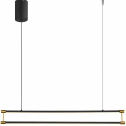 Lampes Dorées-Luminaires Globo Lighting Kayson Suspension LED Noir, 1 lumière
