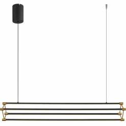 Lampes Dorées-Luminaires Globo Lighting Kayson Suspension LED Noir, 1 lumière