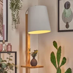 Luminaires Scandinaves-hofstein Kelan Lampadaire Écru, Blanc, 1 lumière