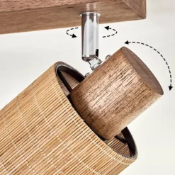 hofstein Kinnared Plafonnier Chrome, Écru, 2 lumières