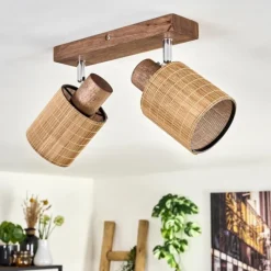 hofstein Kinnared Plafonnier Chrome, Écru, 2 lumières