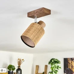 Luminaires Scandinaves-hofstein Kinnared Plafonnier Chrome, Brun foncé, 1 lumière