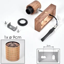 Luminaires Scandinaves-hofstein Kinnared Plafonnier Chrome, Brun foncé, 1 lumière